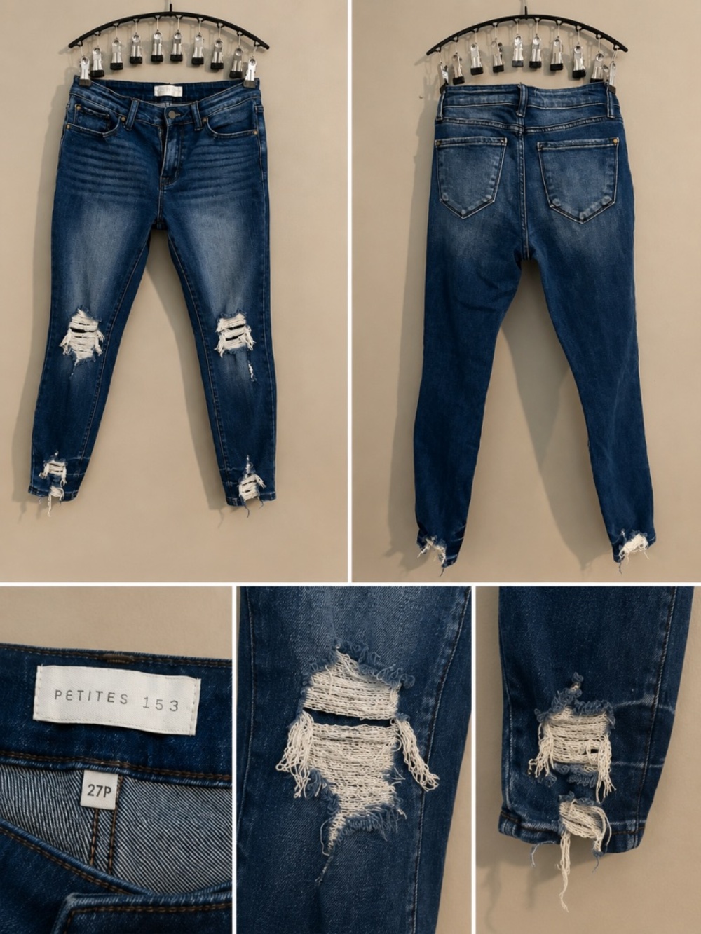 Distressed Skinny Jeans | Size 27P | Never Worn
